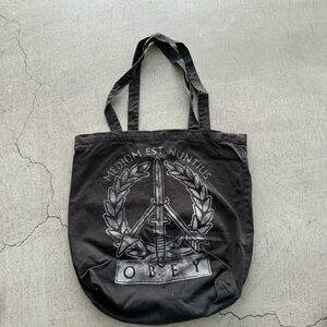 Obey classic cloth tote bag in black
